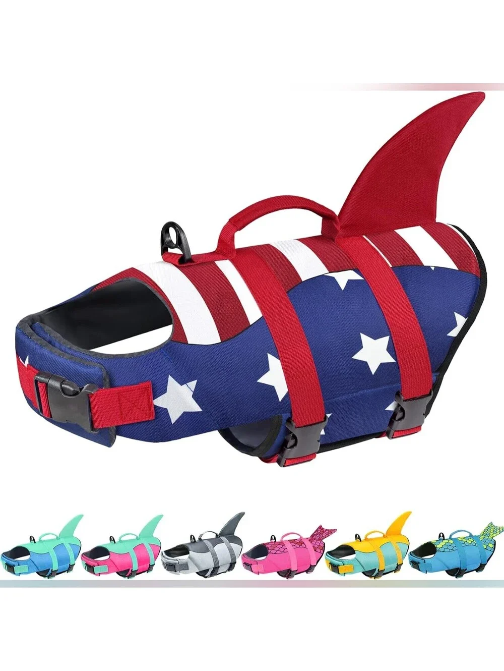 NWT Malier American Flag Dog Life Jacket Vest High Buoyance, XS